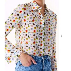 Alice + Olivia Willa silk shirt